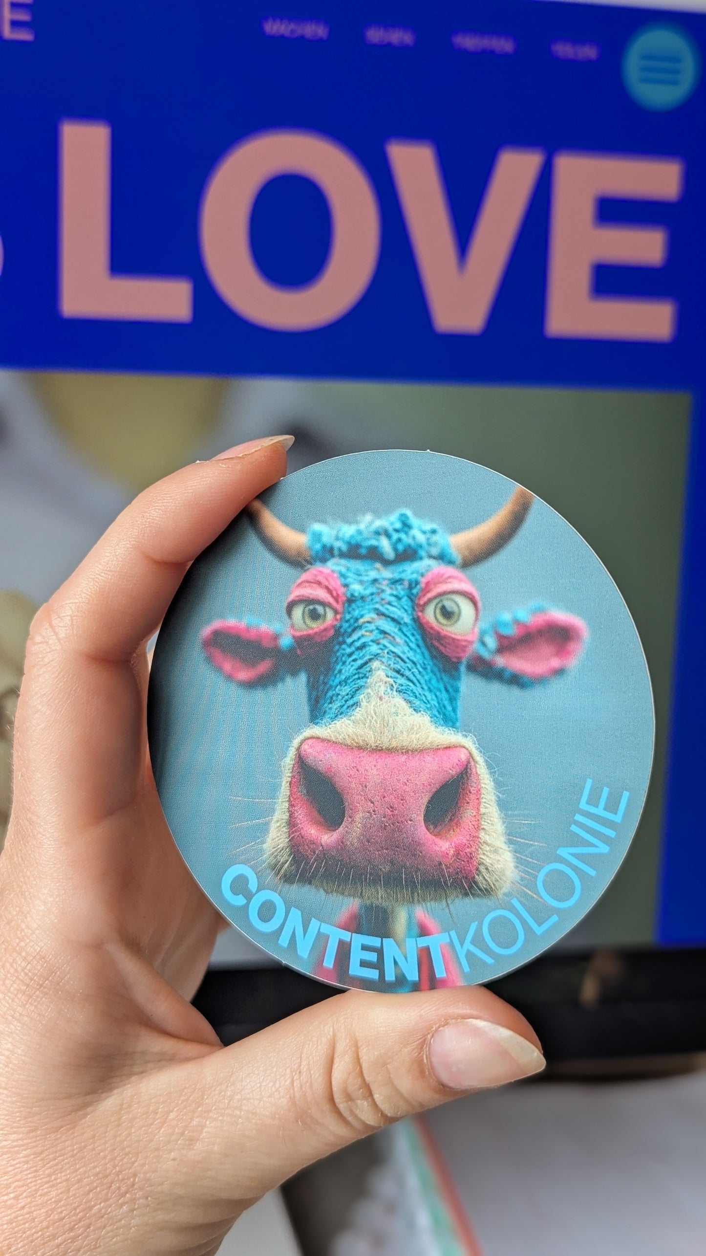 Lieblingssticker „Knallbunte Kuh“